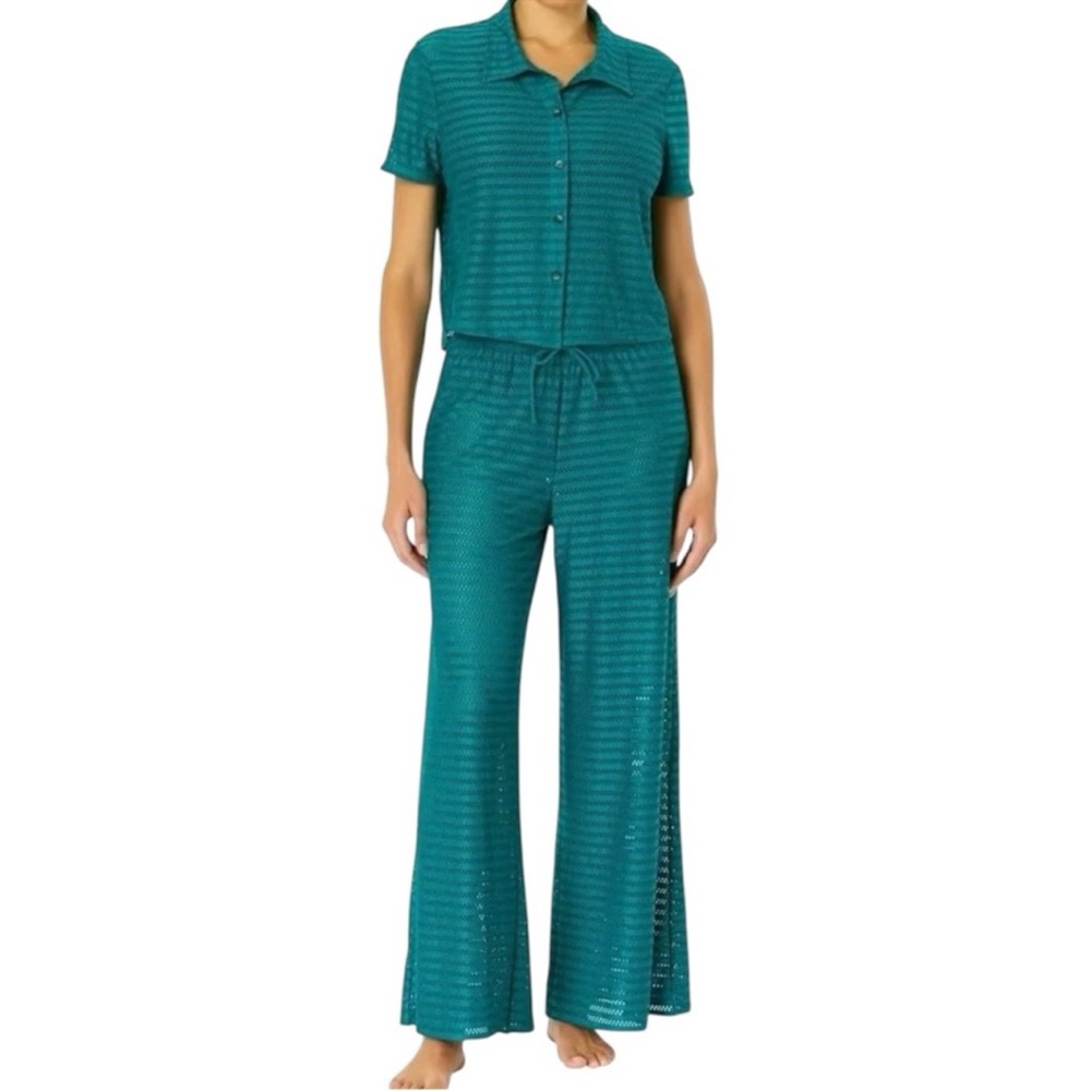Hurley Teal Eoman’s Swim, Two-piece Cover-up Set